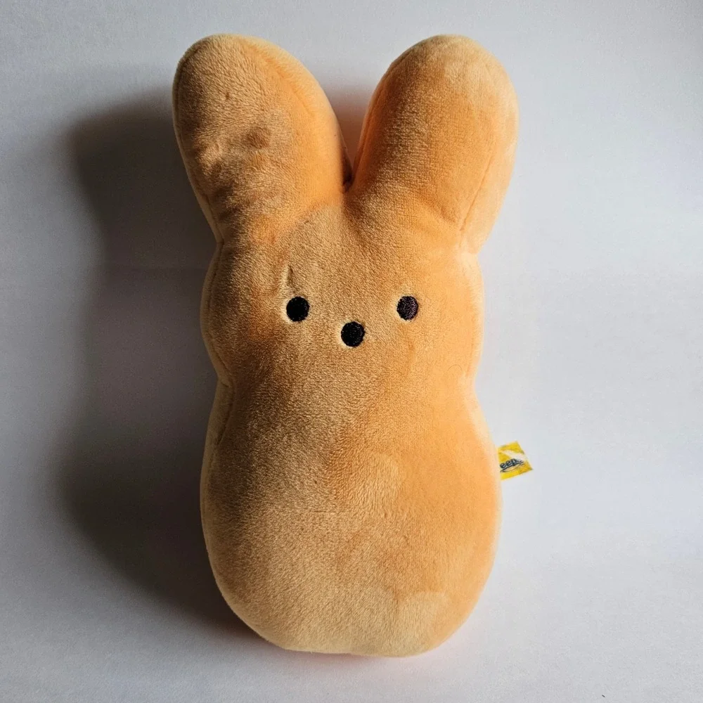 Peeps Plush Bunny Orange Stuffed Animal Easter Candy Toy 9 Inch Classic Logo